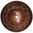 Copper Vessel Sink Round Antique Vines Silver
